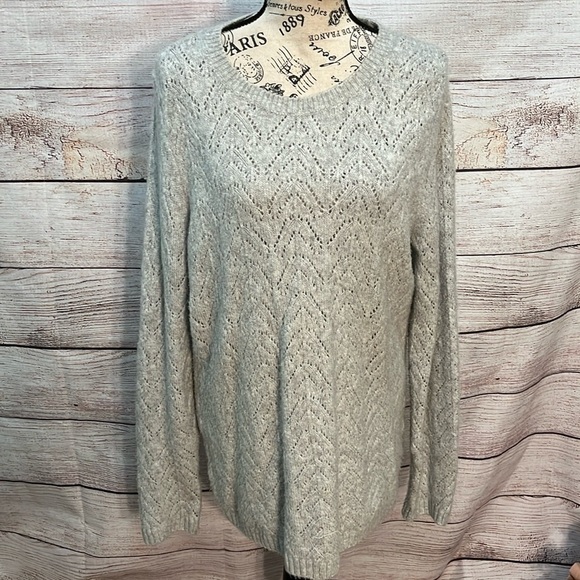 Talbots Pointelle Knit Sweater Light Blue Size Large - Picture 1 of 9